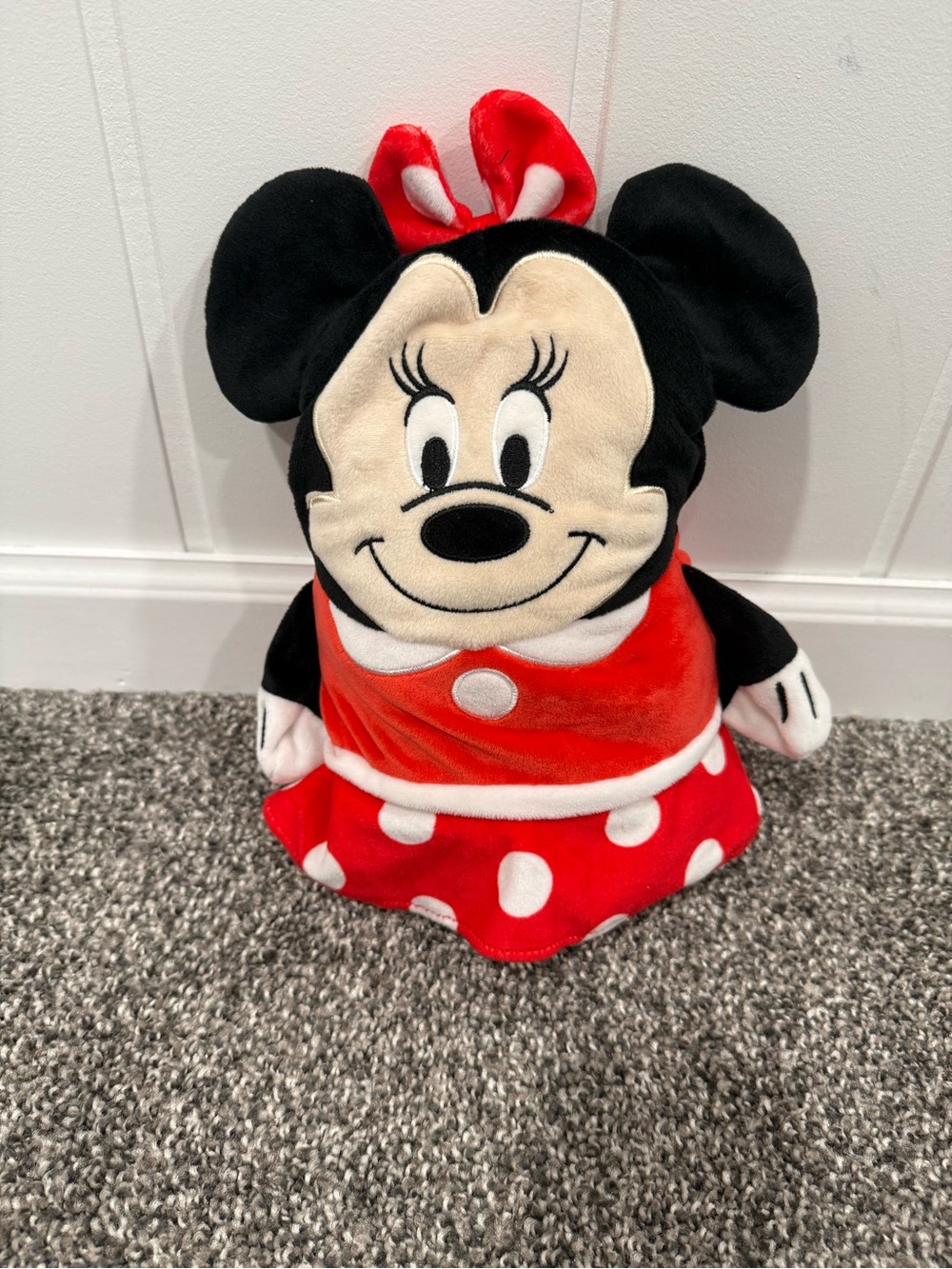 Disney Minnie Mouse Jacket Toddler Turns Into Plush Doll Zip Front Hoodie